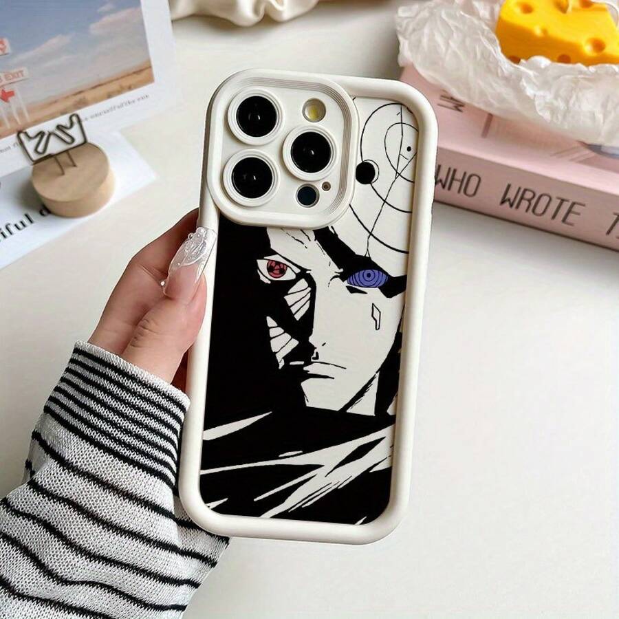 [24h Versand Aus DE/FR/ES]Two-Color Black White Dual Color Eyes Anime Character Phone Case, Matte Shockproof Full Lens Protective Cover,  Birthday & Christmas Gift For Manga Fans, Fits  17/16/15/14/13/12/11 Plus Pro Max/17Air/16e,  Galaxy S21-S26 Ultra/Edge/Fe/Plus, ,  Phones, Anti-Scratch Slim Non-Slip TPU Stylish Phone Shell For Teens & Adults - 2 - View 1