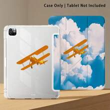飛機與雲朵圖案彩繪效果平板保護殼附支架，適用於 Honor 8/9/10/X8/X8A/X9/X8Pro/X9Pro、MatePad SE 11"/MatePad 11"/11.5"、MatePad Pro、Apple 10th/11th Gen 2025 (A16)、Galaxy Tab A7/A9 及其他熱門機型 - 款式15 - 查看 6