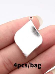 4pcs 35x25mm Twisted Leaf-Shaped Charms Pendant For DIY Jewelry Making Necklace Keychain Phone Chain Bracelet Making Accessories Handmade Craft - Twisted Leaves - View 15