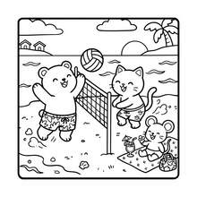 1 Libro de Atmósfera de Verano Cómoda: Libro de Colorear Audaz y Simple Adecuado para Adultos y Niños, con Escenas de Animales Lindos de Verano, Relajante y Calmante, 24 Páginas para Colorear, Experiencia de Coloreado Muy Simple y Cómoda, Adecuado para Amigos, Parejas y Familia, Adecuado para Fiestas, Halloween y Otras Festividades. Opción de Regalo Perfecta, Suministros de Pintura y Aprendizaje. - Página para colorear con ambiente veraniego agradable - Ver 5