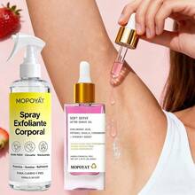 Este spray exfoliante facial contiene extracto de ácido cítrico de cúrcuma, no contiene alcohol, limpia profundamente, desobstruye los poros y suaviza e ilumina la tez. Es ideal para la exfoliación facial diaria. - Spray exfoliante + aceite para el cuidado de la piel - Ver 4