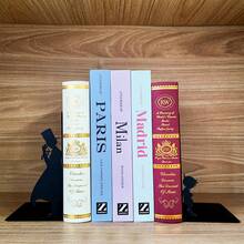 Urban Fashion Figure Silhouette Iron Art Book Stand | Black Metal Desktop Book Storage Stand Anti Slip Book Stand | Modern Simple Art Decorative Bookshelf Organizer Suitable For Students/Office/Study/Library | High End Office Desk Storage Book Stand. - Black - View 6