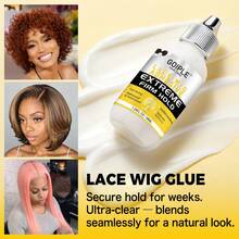 Goiple Waterproof Lace Glue Kit Wig Lace Bond Melting Spray Extra Hold For Lace Front Glueless Adhesive,Includes Lace Melting And Holding Spray,Wig Glue,Adhesive Remover,Rat Tail Comb,  Double Sided Brush,Eyebrow Trimmer,Elastic Hair Band,HD Wig Caps - 38毫升 - 查看 5