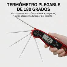 180° Foldable Digital Kitchen Thermometer, Stainless Steel Probe With Display, Temperature Meter For Meat, BBQ, Baking And Liquids - One Size Fits All - View 1
