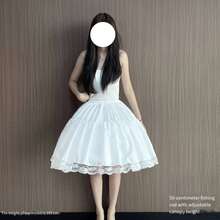 Lolita 蓬蓬裙 35cm 可調蓬度 魚骨支撐 日常穿著 豐盈款 Lolita 魚骨蓬裙 - 白色 - 查看 7