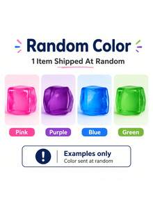 1pc Random Transparent Maltose Ice Cube Squeeze Stress Ball, Solid Soft Chewy Square Fingertip Toy, Soft Stretchable TPR Anxiety Relief Sensory Toy, Suitable For Kids And Adults, Portable Desktop Stress Relief Toy, Perfect Party Favor And Holiday Gift - Multicolor - View 9