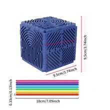 Tachimi 1pc Creative Sensory Toy 3D Cube Spatial Sensory Game Sensory Training Multi-Combination Stress Relief Board Puzzle Toy Educational Toy Holiday Gift Party Gift (Random Color) - Multicolor - View 3