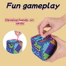 Tachimi 1pc Creative Sensory Toy 3D Cube Spatial Sensory Game Sensory Training Multi-Combination Stress Relief Board Puzzle Toy Educational Toy Holiday Gift Party Gift (Random Color) - Multicolor - View 7
