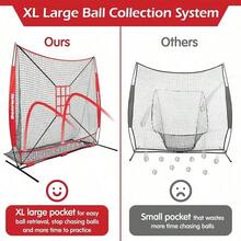 Practical Design Baseball And Softball Training Net With Storage Bag - Red - View 8