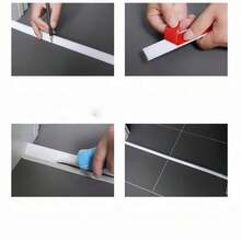 1 buah Rampa Pintu Perekat Diri Universal 90cm untuk Penyedot Debu, Strip Transisi Anti Selip Profil Rendah Membantu Robot Penyedot Debu Melewati Tepi Pintu dan Karpet, Alat Bantu Panjat PVC yang Dapat Dipotong Cocok untuk Lantai Rumah Dalam Ruangan, Warna Hitam/Abu-abu/Putih (Opsional) - C - View 4