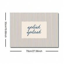 1件裝 有框/無框 Splish Splash 趣味浴室語錄帆布海報 藍色條紋 育兒室牆面藝術印畫 極簡廁所裝飾畫 適用浴室、宿舍、現代居家裝飾 - B - 查看 11