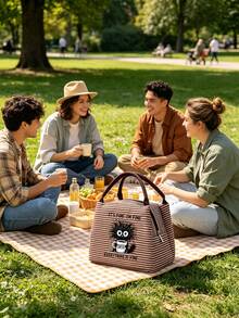 Reusable Insulated Lunch Bag, Unisex Leak-Proof Large Capacity Tote, Thermal Cold Storage Bento Bag, Portable Travel Picnic Camping Bag, Office School Work Meal Insulated Bag, Student Adult Multi-Function Lunch Container Storage Bag, Ideal Gift For Boys Girls Wife Students Teachers Sisters Best Friends Mother, Valentine's Day Mother's Day Birthday Graduation Season Back To School Teacher's Day Independence Day - Multicolor - View 6