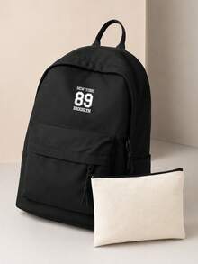 Minimalist Backpack Set - Multifunctional, Unisex, Academic Style Backpack; Large Capacity Durable And Wear-Resistant Nylon Travel Bag - Multicolor - View 13
