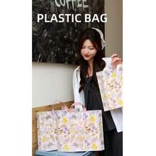 5/10/20pcs Floral Pattern Thickened Gift Packaging Bags, Waterproof Reusable Tote Bags, Women's Large Capacity Shopping Bags, Suitable For Travel, Shopping, Daily Use, Holidays, Parties, Birthdays, Gift Giving And More - View 3