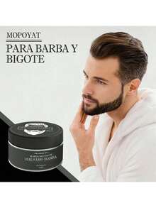 Bálsamo para barba MOPOYAT: ¡Realza el atractivo de tu barba! Cuidado diario de la barba. La barba es el verdadero sello distintivo de un hombre: el regalo perfecto para novios, padres y amigos varones. Fórmula sin alcohol. - 1 pieza - Ver 8