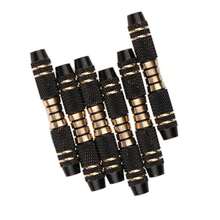 6PCS Brass Soft Tip Dart Barrels Black Gold Knurled Grip 2BA Thread Darts Barrel Replacement - Bronze - View 6