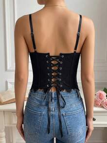 Black Floral Lace Bodysuit - Effortless Fashion, Perfect For Vacation Dinners And Casual Strolls - Black - View 6