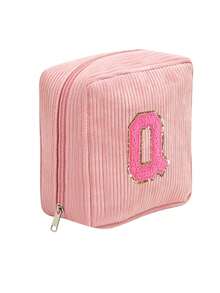 Sanitary Napkin Storage Bag, Letter Pattern Sanitary Napkin Storage Bag, Portable Makeup & Lipstick Bag, School Supplies Storage Bag, Can Be Used To Store Sanitary Napkins, Panty Liners, Cosmetics, Essential For Girls When Going Out. - Multicolor - View 9