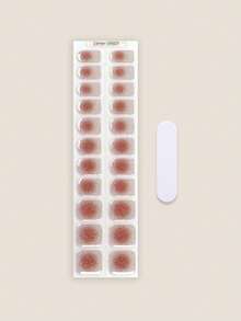 Cross-Border New Semi-Cured Gel Toe Nail Stickers, Glitter Shiny Design, Ready Stock Wholesale, Waterproof And Long-Lasting - Watermelon Pink - View 3