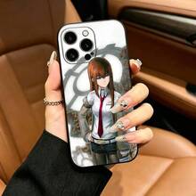 Anime SteinsGate Makise Kurisu Mobile Phone Case, Suitable For IPhone 12 13 14 15 16 17 Pro Max, Lightweight And Soft Protective Case, Black. - semangka1 - View 1