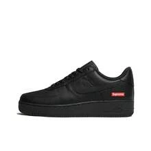 Nike * Air Force 1 Box Logo 時尚低筒運動鞋 中性款 黑色 - 黑色 - 查看 17