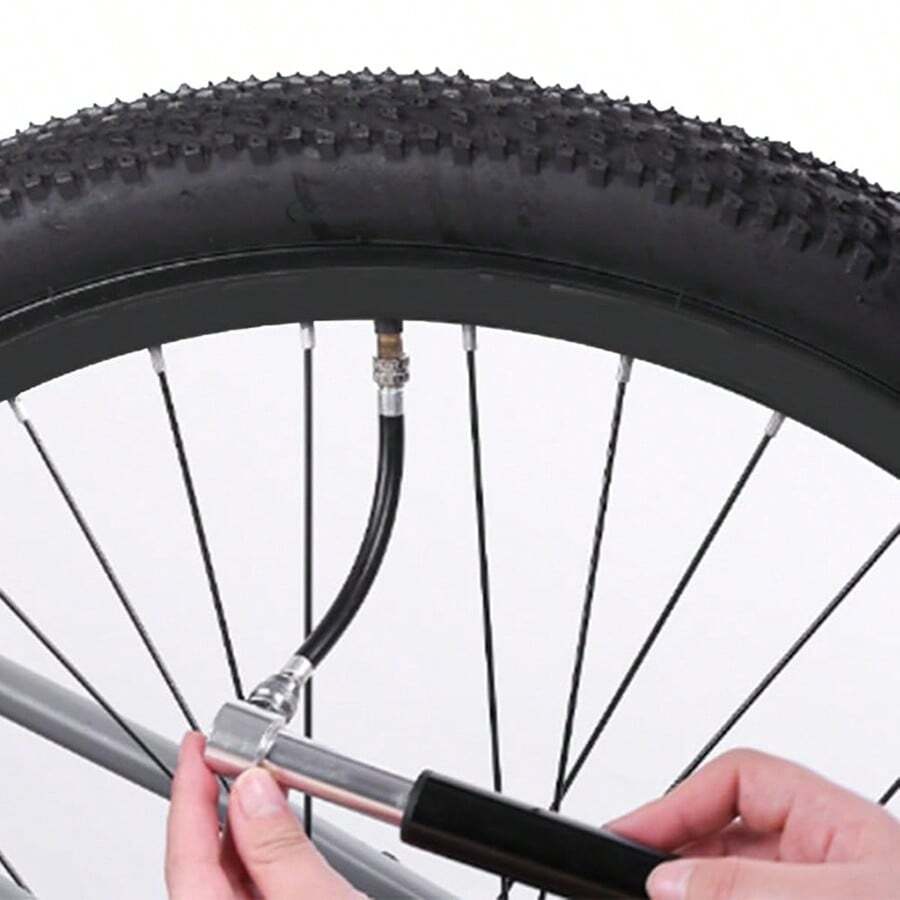 1PC Mountain Bike Inflator Aluminum Alloy Mini Portable American French Mouth Universal Inflator Pump Road Bike Riding Equipment