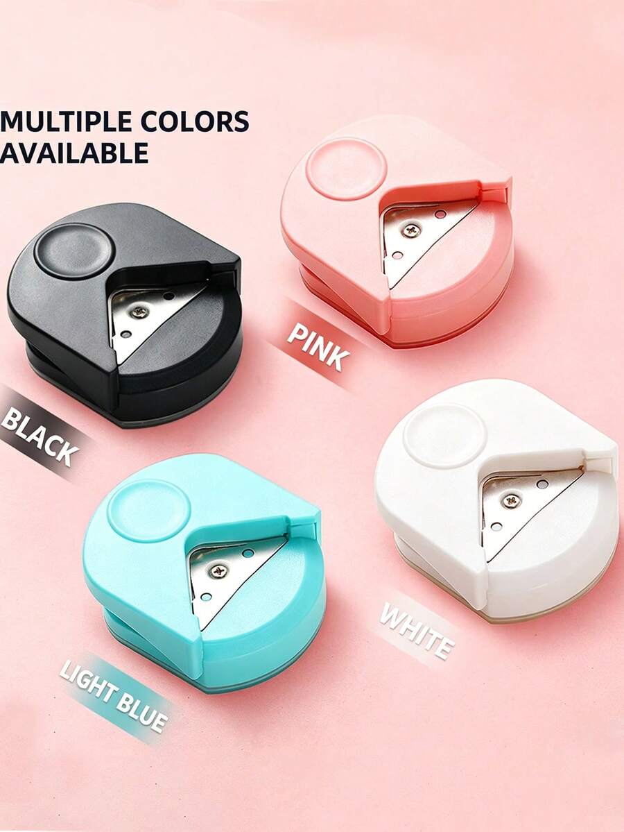 1pc/3pcs Corner Rounder Punch, Small Circle Cutter, Photo Corner Cutter, Business Card Corner Cutter, Paper Corner Cutter, DIY Corner Rounder R4 Chamfer Cutter, Handmade Photo Paper Card Right Angle Sharp Corner Rounding Trimming Cutter - Multicolor - View 1
