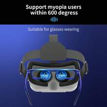 適用於 iPhone 或 Android 的 VR 眼鏡，虛擬實境 3D 眼鏡，相容 4.7-7 吋手機，支援手機遊戲與電影 - 查看 9