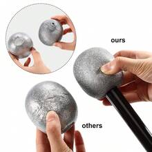 Glamorous Shiny Microphone Prop, Silver And Gold Plastic Singing Microphone, Suitable For Pop Star Role Play, Disco Stage Party, Halloween Costume Gift - Multicolor - View 3