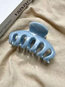 2pcs/1pc Blue Pumpkin Claw Clip And Tea-Colored Oval Claw Clip, Fashionable, Elegant And Minimalist Style. Suitable For Daily Wear, Outings, Casual Occasions, Parties, Commuting, Vacations, Etc. Can Be Used To Fix Hair, Make Hair Buns, During Face Washing, Bathing, And Can Be Matched With Various Outfits. Summer Hair Accessories Vacay Hair Clips - Multicolor - View 10