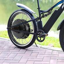 20 Inch Bike Rear Wheel Conversion Kit, Brushless Gearless Motor PAS Pedal Assist For Disc/V Brake Mountain Bike DIY Modification - Silver - View 9