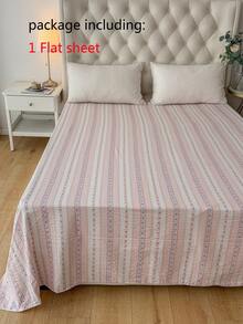 1 pieza Sábana de estilo bohemio 100% poliéster, textura de crepé de burbujas, patrón en relieve arrugado, unicolor ligero, cómoda y transpirable para decoración de dormitorio - Multicolor - Ver 5