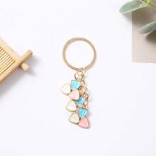 1pc Back To School Casual Daily Zinc Alloy Enamel Flower Bag Charm, Exquisite Color Block Floral Pendant, Suitable For Bags And Keys, Portable Student Decoration - Multicolor - View 4
