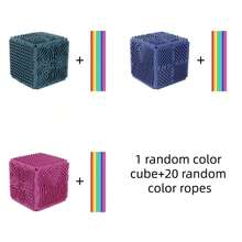Tachimi 1pc Creative Sensory Toy 3D Cube Spatial Sensory Game Sensory Training Multi-Combination Stress Relief Board Puzzle Toy Educational Toy Holiday Gift Party Gift (Random Color) - Multicolor - View 11