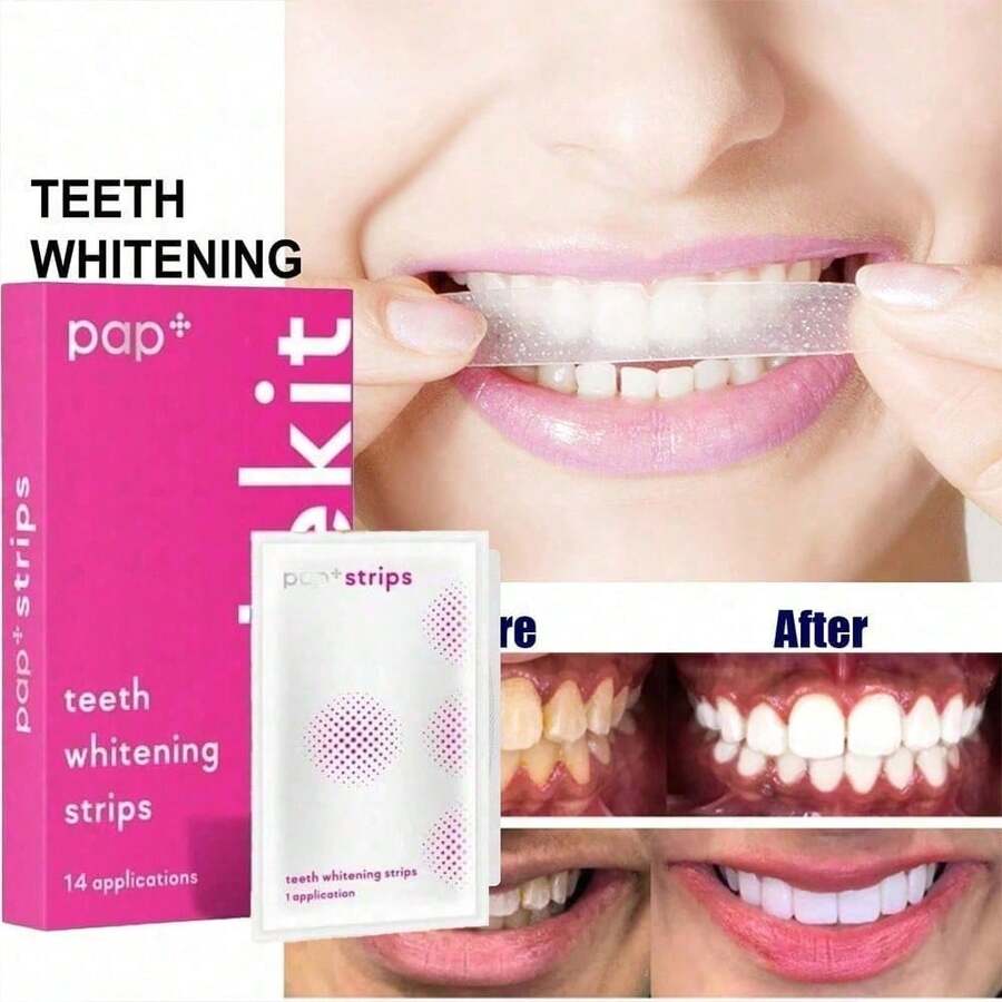 7pcs White Teeth Whitening Strips - 7 Whitening Strips Teeth,Significantly Whitens Teeth, Suitable For Sensitive Teeth, Makes Smile Brighter - default - View 1