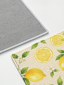 1 pieza Alfombra larga de limón, adecuada para baño, cocina, exterior, pasillo, dormitorio, sala de estar, lavable a máquina fácil de limpiar, alfombra de entrada antideslizante, accesorio decorativo de alfombra para dormitorio - Multicolor - Ver 9