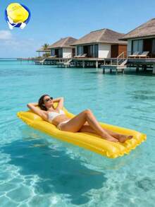1 pieza Flotador inflable, diseño minimalista de unicolor, material de PVC, adecuado para agua, piscina, playa, fiesta temática, flotador inflable, asiento de descanso en el agua, objeto flotante inflable, balsa de piscina - Flotador de color sólido - Ver 18
