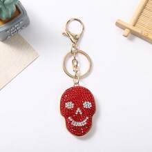 1pc Back To School Casual Daily Zinc Alloy Crystal Skull Bag Charm, Colorful Rhinestone Inlaid Skull Pendant, Suitable For Bags And Keys, Portable Student Decoration - Multicolor - View 5