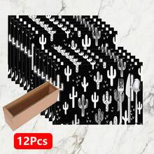 1pc/4pcs/6pcs, Home Decor, Cactus Pattern Printed Linen Placemats, All Season, Suitable For Dining Table, Washable Placemats, Coasters, Kitchen Placemats, Home Goods, Kitchen Supplies, Dining Table Decor - Multicolor - View 13