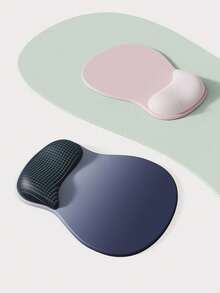 Ergonomic Soft Silicone Mouse Pad - With Thick Anti-Slip Wrist Rest, Relieves Hand Fatigue, Suitable For Office And Gaming, 3D Stereoscopic Effect Design, Gradient Color Minimalist Style, Fits Wrist, Waterproof And Scratch-Resistant, Suitable For Laptop And Desktop, Office Desk Accessory, 1pc - View 2