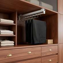 Ausziehbarer Hosenhalter für den Kleiderschrank, Kleiderständer, aus kaltgewalztem Stahl, für 18–20 Hosenpaare, zur Aufbewahrung und Organisation von Kleidung zu Hause - Übersicht 4