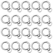 10/20/30pcs Flat Trigger Spring O-Rings, Metal Keychain Rings, Round Snap Clips, Suitable For Keychains, Bags, Purses - Keychain Hook Replacement Key Ring Lanyard DIY Crafts - Multicolor - View 18