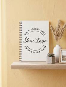 1pc Customized Logo Text Spiral Notebook, Personalized Cover Design, Custom Memo Pad Back To School Stationery Diary Planner, Suitable For Classroom Supplies - Multicolor - View 2