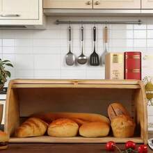 Wooden Style Bread Storage Box, Can Be Used To Store Bread. Made Of Breathable Wooden Material, It Can Keep Bread Fresh And Convenient To Store, Especially Suitable - View 5