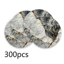 Round Polyester Placemat 36*36cm, Vintage Geometric Triangle And Gold Marble Print, Waterproof Heat-Resistant Washable, For Dining Table Decoration And Heat Insulation - Multicolor - View 16