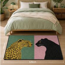 Accesorios de decoración del hogar para sala de estar, accesorios del hogar, regalo de Navidad, decoración de habitación, forma asimétrica/borde ondulado/dibujos animados lindos/decoración de habitación estética/alfombra de felpa suave, alfombra de baño, alfombra de baño, decoración de dormitorio o sala de estar, alfombra de área - A - Ver 4
