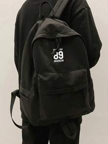 Minimalist Backpack Set - Multifunctional, Unisex, Academic Style Backpack; Large Capacity Durable And Wear-Resistant Nylon Travel Bag - Multicolor - View 9