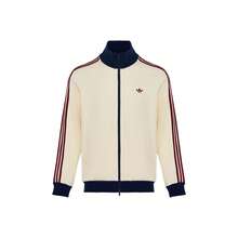 adidas originals WAFFLE TRACK TOP 華夫格運動早春立領拉鍊條紋針織外套 男款 - 杏色 - 查看 14
