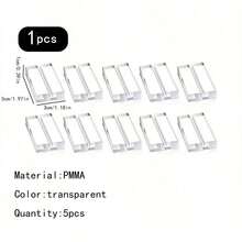 1-10pcs Wedding Acrylic Name Card Holders, Transparent Table Number Stands, Banquet Dinner Home Party Event Decoration Name Card Display Rack - A - View 8