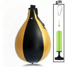 Balón de velocidad en forma de pera de cuero PU, entrenador de reflejos de boxeo, para entrenar la precisión de los golpes y la velocidad de las manos - Multicolor - Ver 9